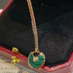 Loco AMULETTE ROSE GOLD MALACHITE NECKLACE