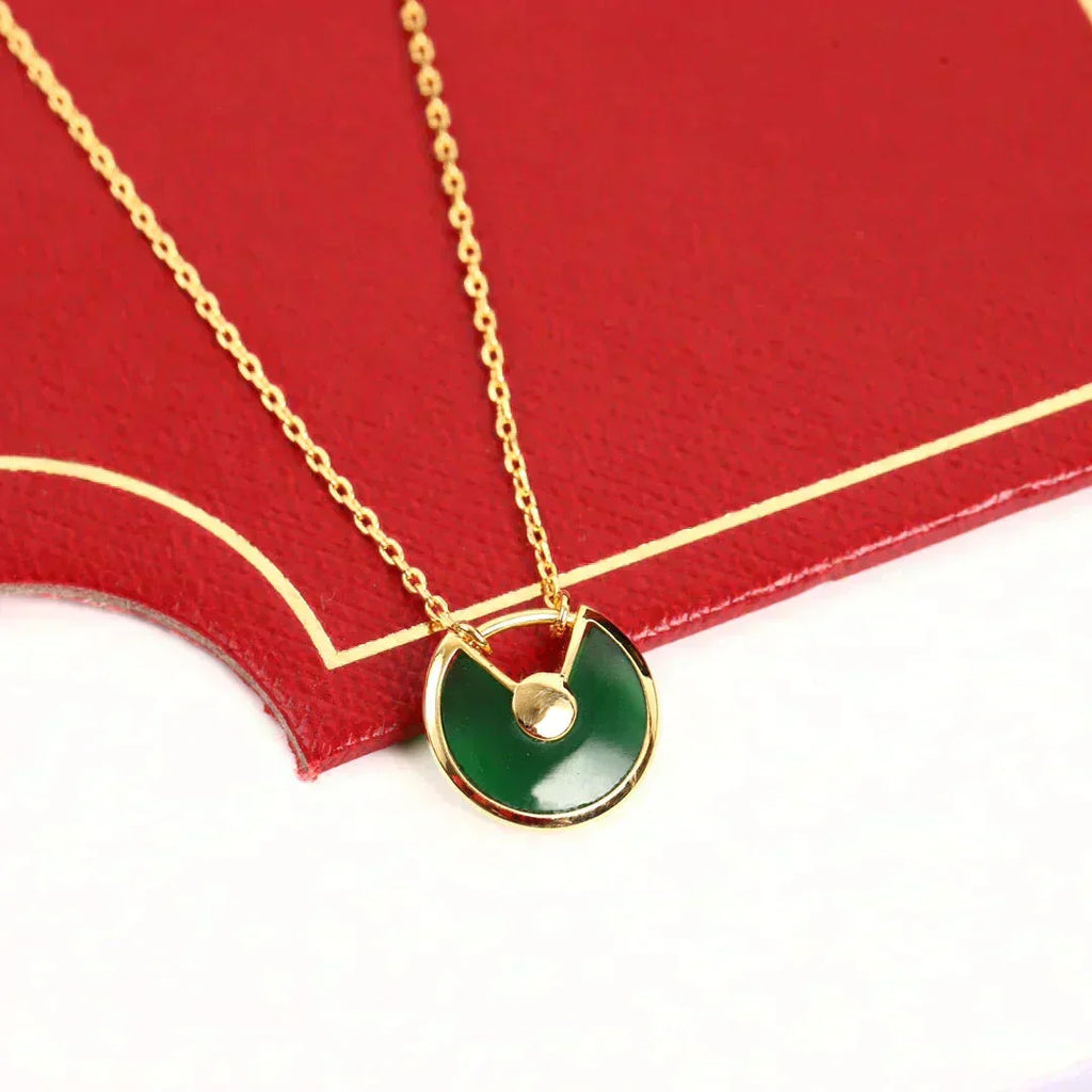 Loco AMULETTE GOLD MALACHITE NECKLACE