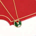Loco AMULETTE GOLD MALACHITE NECKLACE