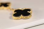 Loco CLOVER EARRINGS GOLD ONYX MOP 3 MOTIF