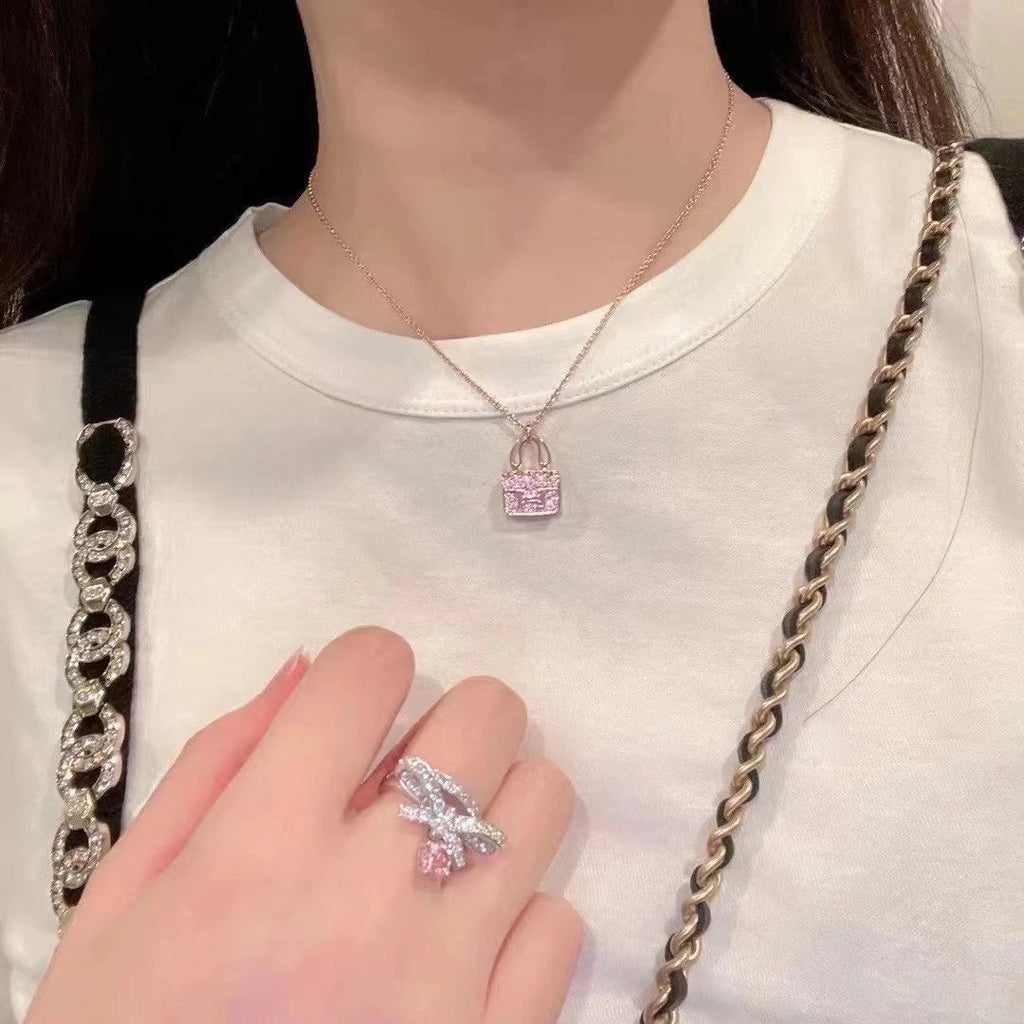 Loco CONSTANCE PEDANT PURPLE DIAMOND NECKLACE