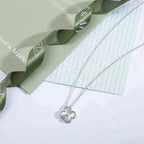 Loco CLOVER  15MM DIAMOND LASER NECKLACE SILVER