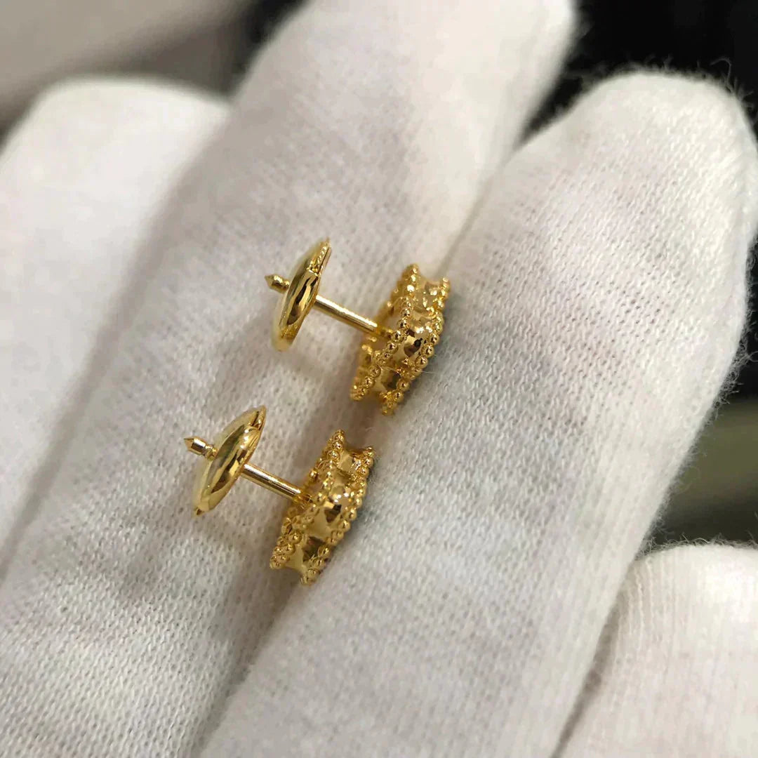 Loco CLOVER MINI 9.5MM MALACHITE  EARRINGS