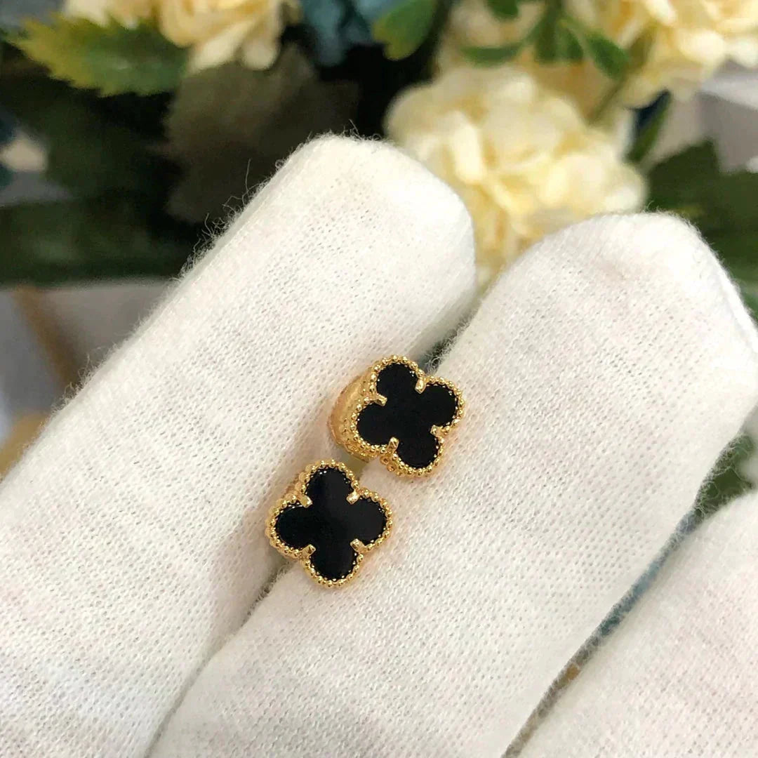 Loco CLOVER MINI 9.5MM BLACK MOP EARRINGS
