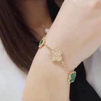 [Loco ]New  CLOVER 5 MOTIF MALACHITE BRACELET COLLECTION