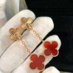 Loco CLOVER 2 MOTIF  LASER CARNELIAN EARRINGS