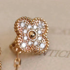 Loco CLOVER MEDIUM 1 MOTIFS FUll DIAMOND EARRINGS