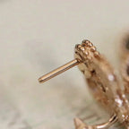 Loco CLOVER MEDIUM 1 MOTIFS FUll DIAMOND EARRINGS