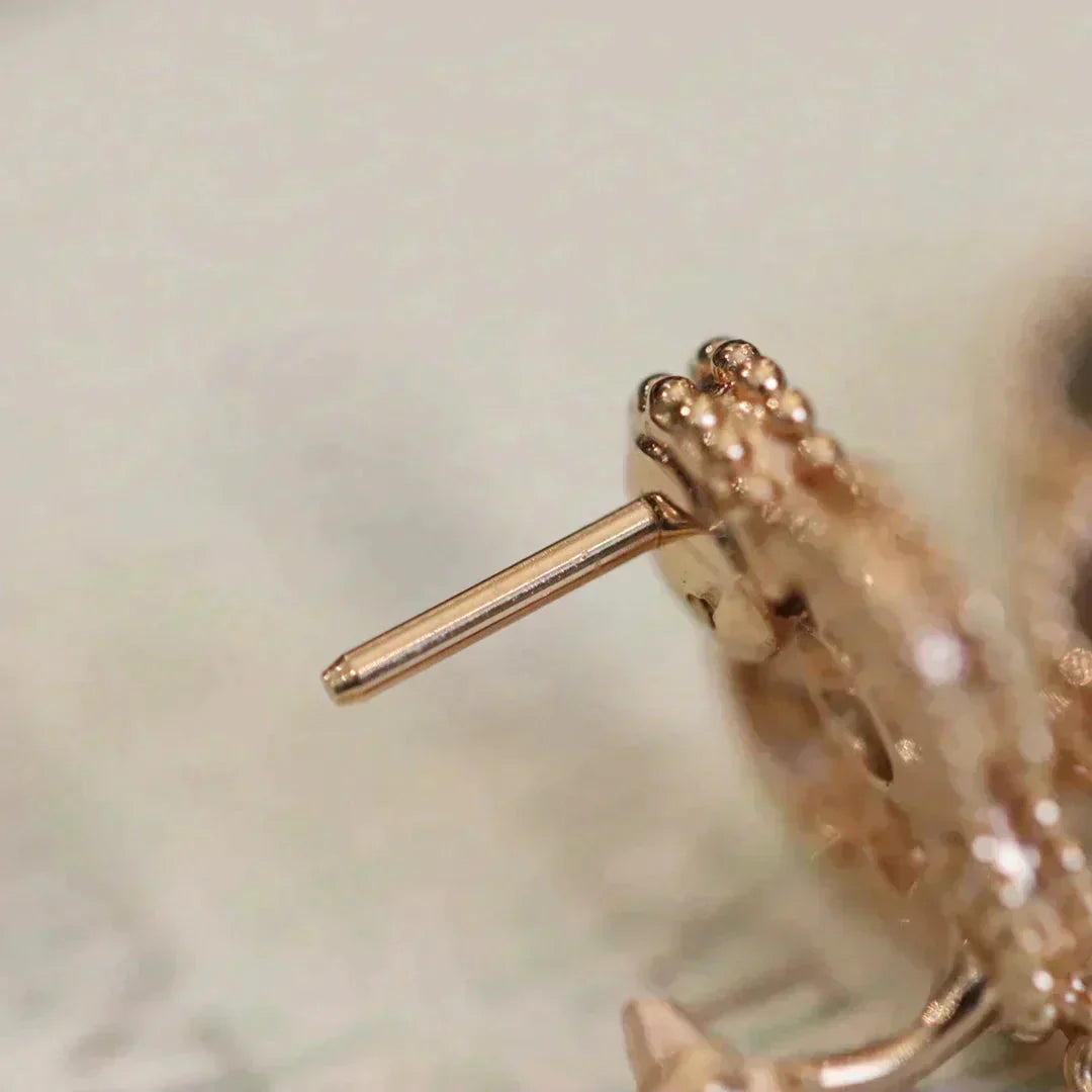 Loco CLOVER MEDIUM 1 MOTIFS FUll DIAMOND EARRINGS