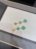 Loco CLOVER MALACHITE 3 MOTIFS GOLD