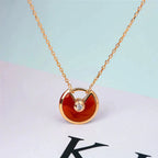 Loco AMULETTE GOLD CARNELIAN ONYX NECKLACE
