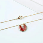 Loco AMULETTE GOLD CARNELIAN ONYX NECKLACE