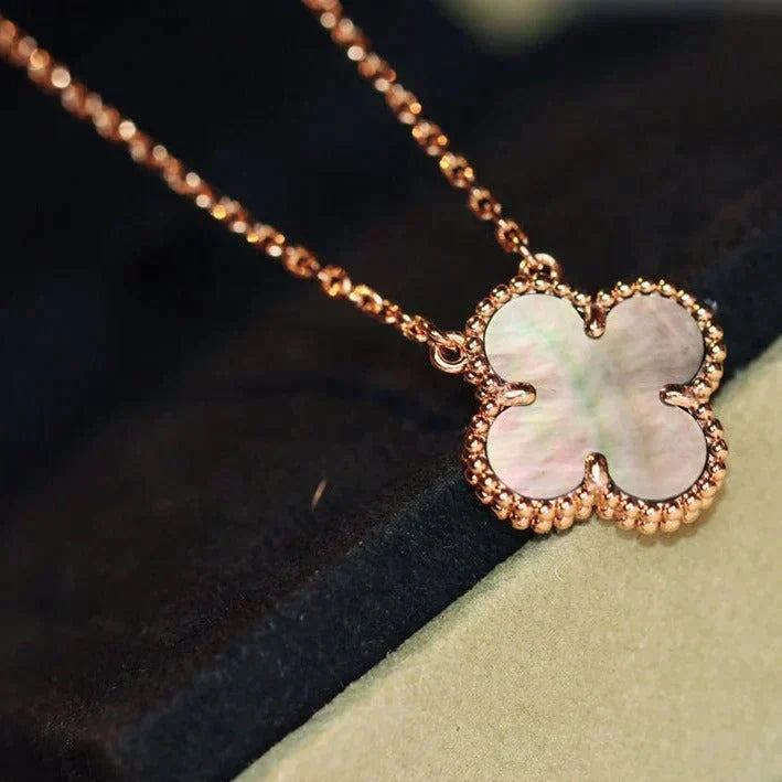 Loco CLOVER 15MM  GRAY MOTHER OF PEARL NECKLACE
