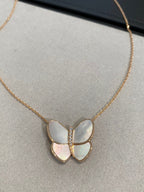 Loco BUTTERFLY GOLD MOP DIAMOND NECKLACE
