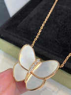 Loco BUTTERFLY GOLD MOP DIAMOND NECKLACE