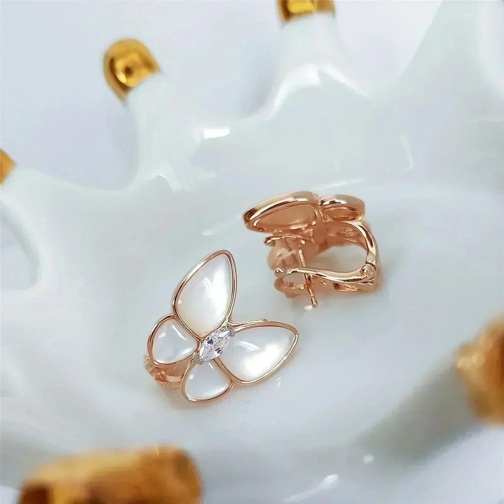 Loco BUTTERFLY MOP DIAMOND EARRINGS