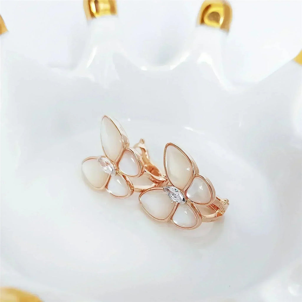 Loco BUTTERFLY MOP DIAMOND EARRINGS