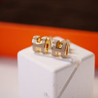Loco MINI POP H GOLD EARRINGS GREY