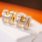 Loco MINI POP H GOLD EARRINGS GREY