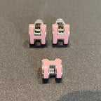 Loco MINI POP H SILVER EARRINGS PINK