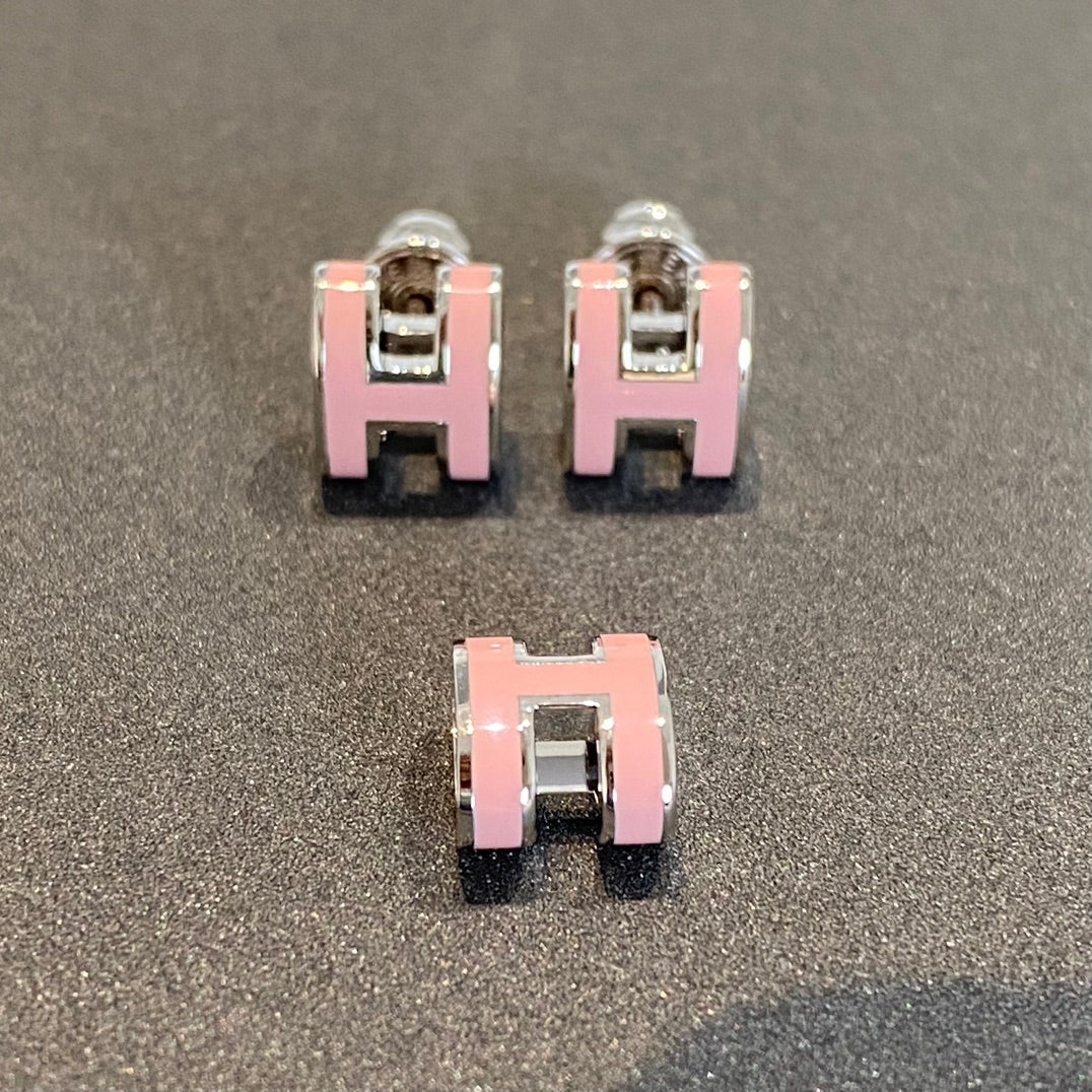 Loco MINI POP H SILVER EARRINGS PINK