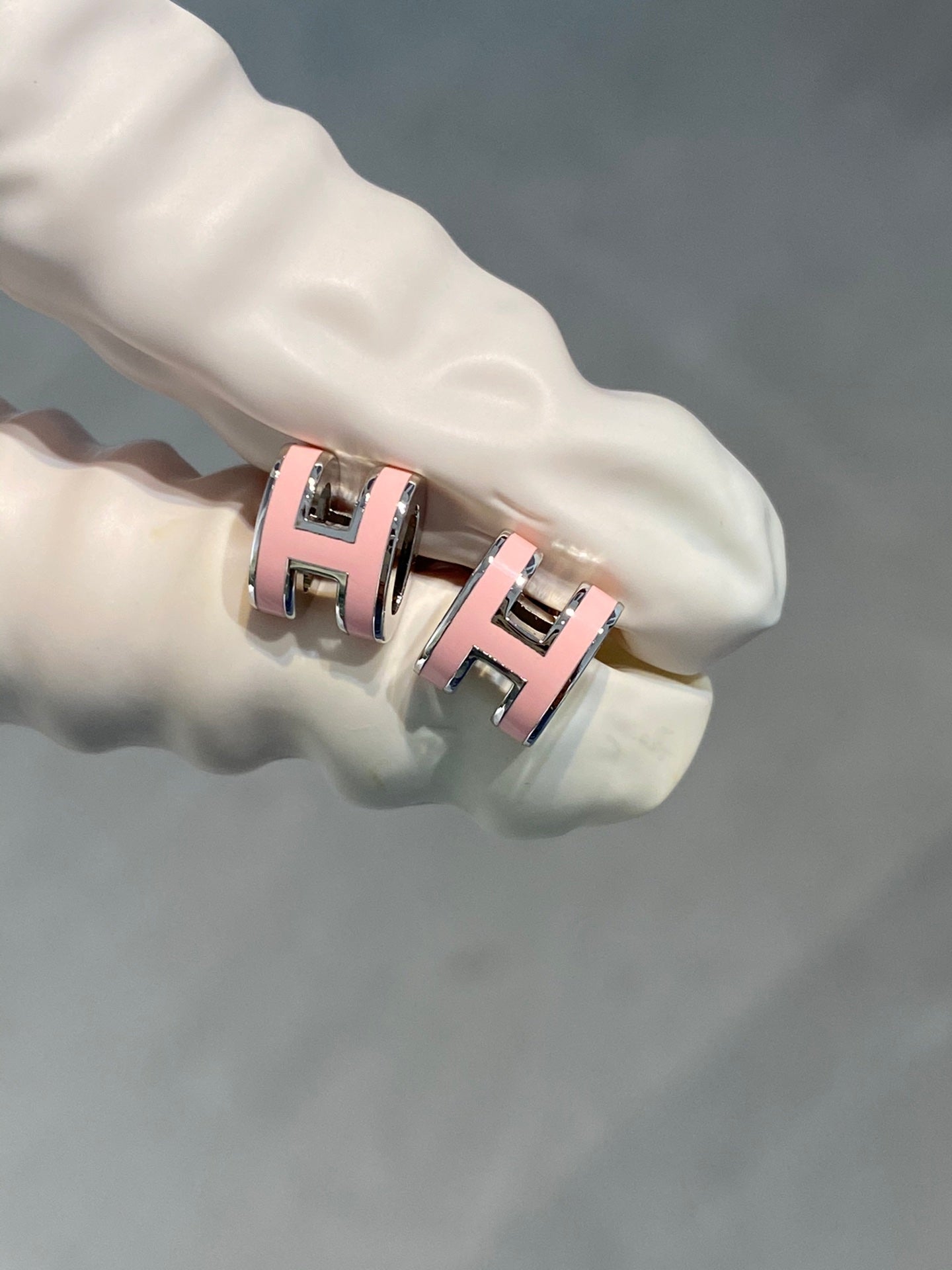 Loco MINI POP H SILVER EARRINGS PINK