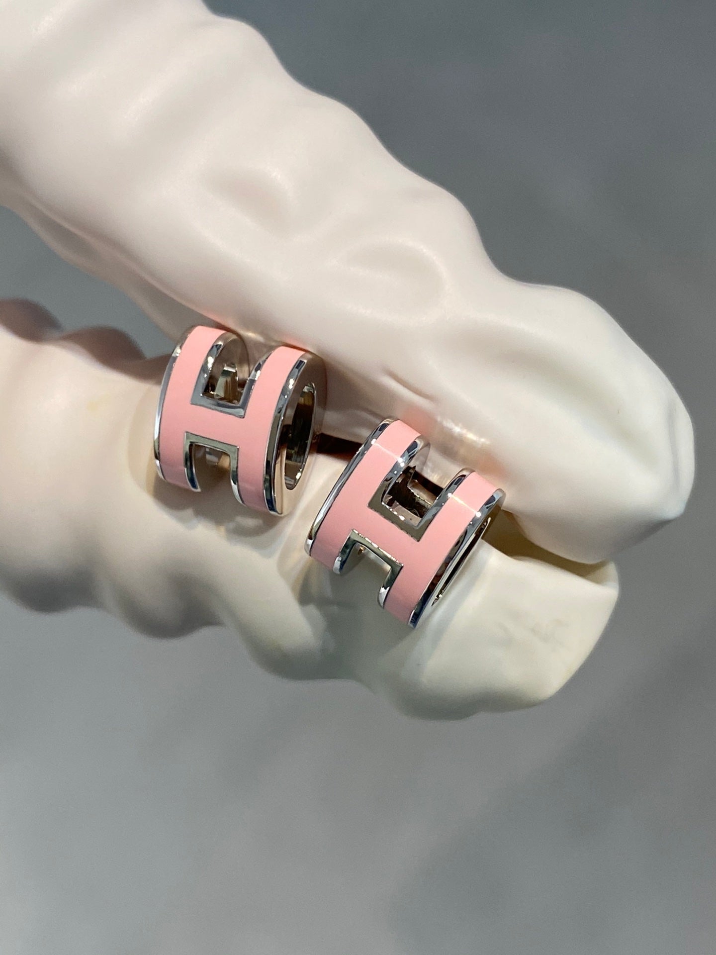 Loco MINI POP H SILVER EARRINGS PINK