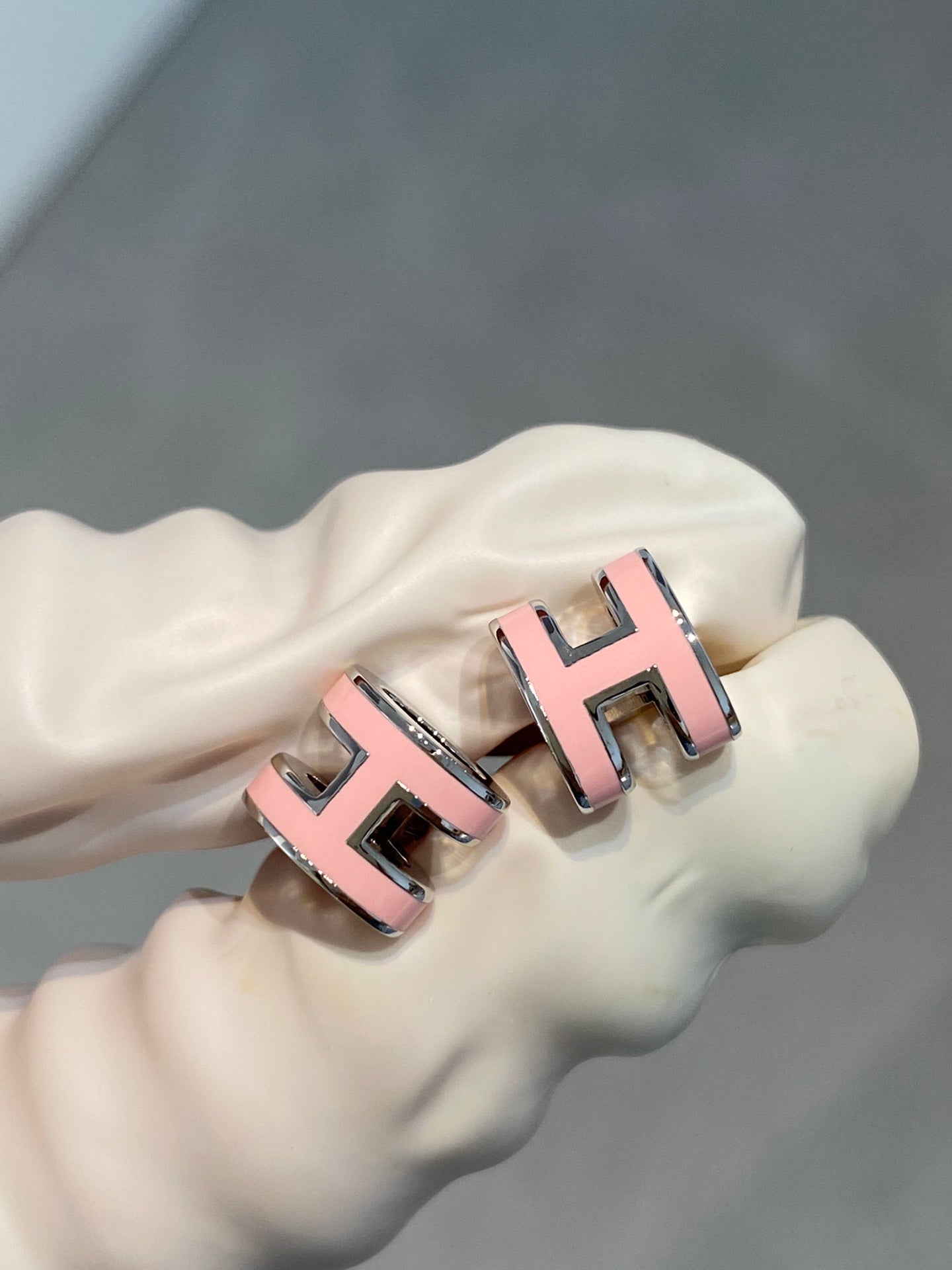 Loco MINI POP H SILVER EARRINGS PINK