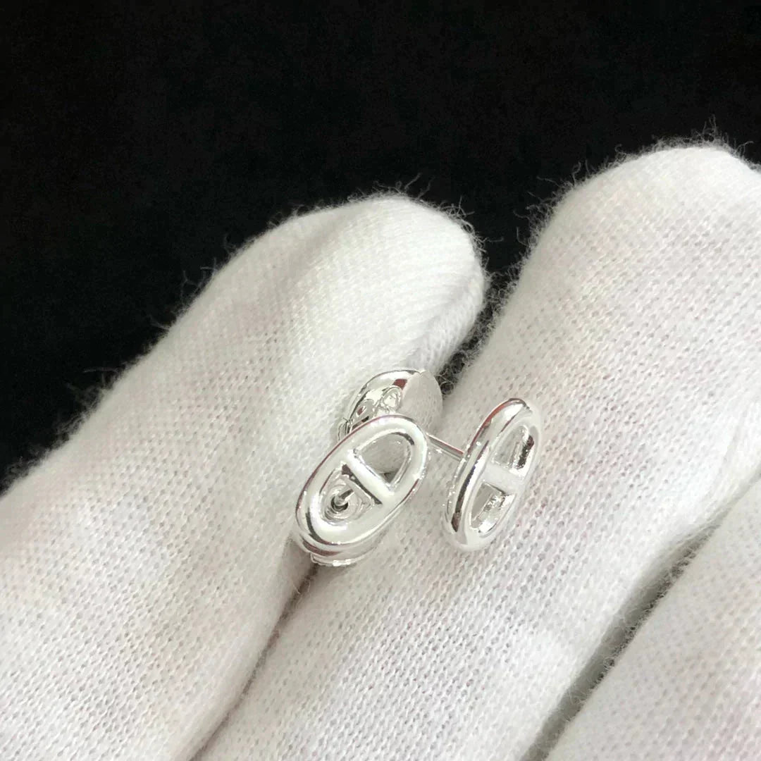 Loco CHAINE SMALL EARRINGS GOLD AND SILVER