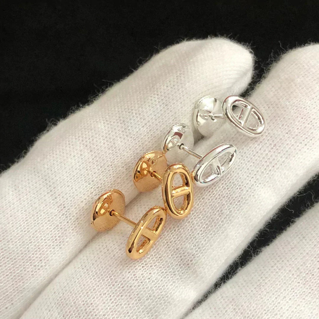 Loco CHAINE SMALL EARRINGS GOLD AND SILVER