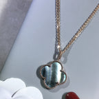 Loco CLOVER 25MM GOLD DARK MOP BIG CLOVER NECKLACE