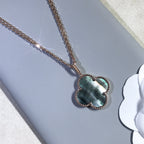 Loco CLOVER 25MM GOLD DARK MOP BIG CLOVER NECKLACE