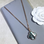 Loco CLOVER 25MM GOLD DARK MOP BIG CLOVER NECKLACE