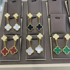 Loco CLOVER  2 MOTIFS  DIAMOND  EARRINGS (MULTIPLE CHOICESç´
