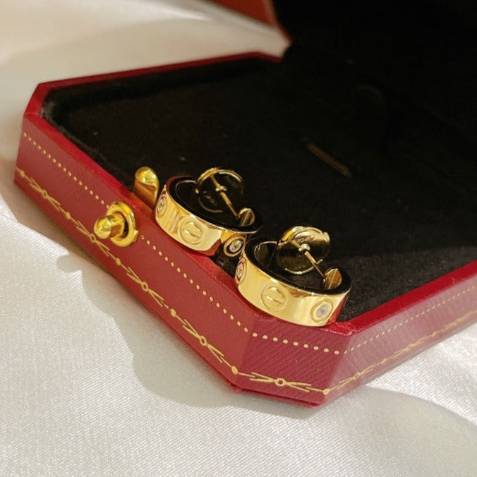 Loco LOVE EARRINGS 5.7MM 2 DIAMONDS