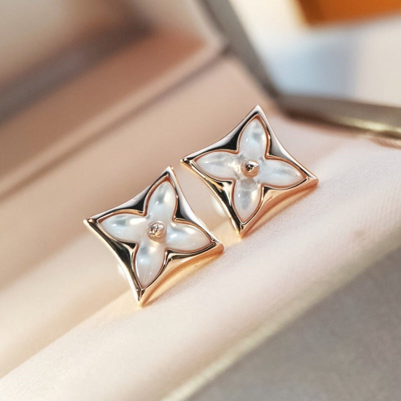 Loco STAR MOP PINK GOLD EARRINGS
