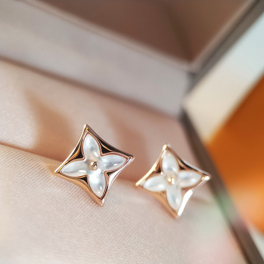 Loco STAR MOP PINK GOLD EARRINGS