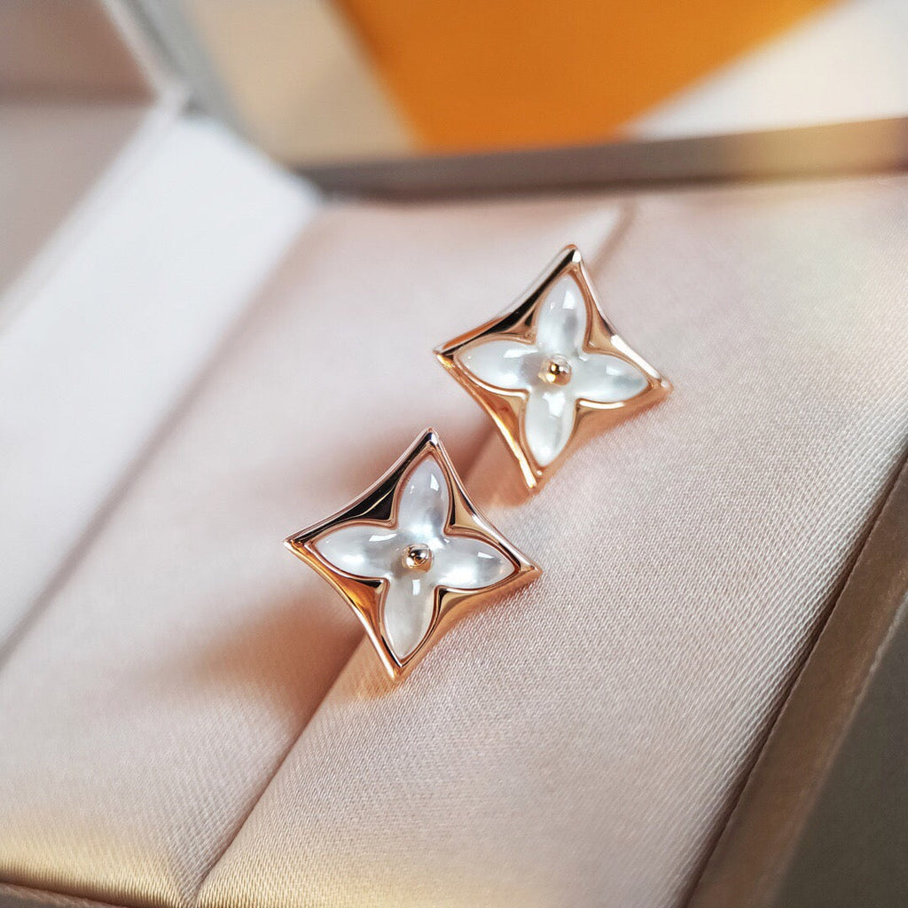 Loco STAR MOP PINK GOLD EARRINGS