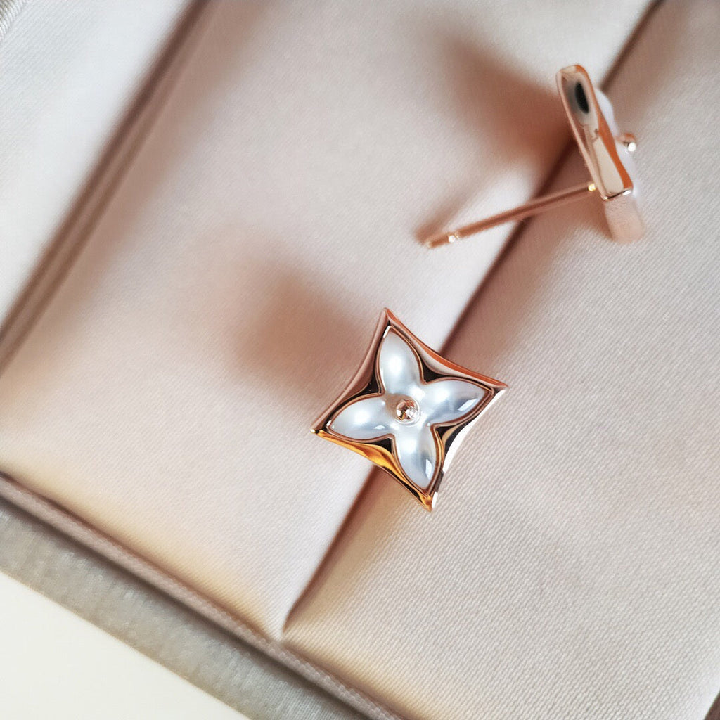 Loco STAR MOP PINK GOLD EARRINGS