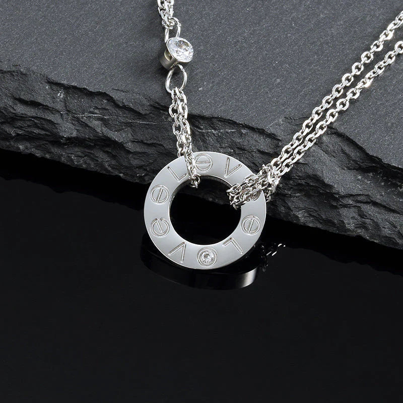 Loco LOVE NECKLACE 16MM 2 DIAMONDS