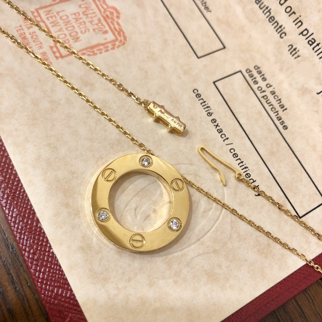 Loco LOVE NECKLACE 16MM 3 DIAMONDS