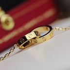Loco LOVE NECKLACE DOUBLE RING GOLD
