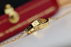 Loco LOVE NECKLACE DOUBLE RING GOLD