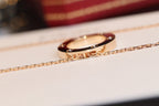 Loco LOVE NECKLACE 16MM 6 DIAMONDS PINK GOLD