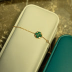 Loco SUN MALACHITE 1 DIAMOND PINK GOLD BRACELET