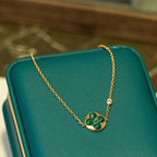 Loco SUN MALACHITE 1 DIAMOND PINK GOLD BRACELET