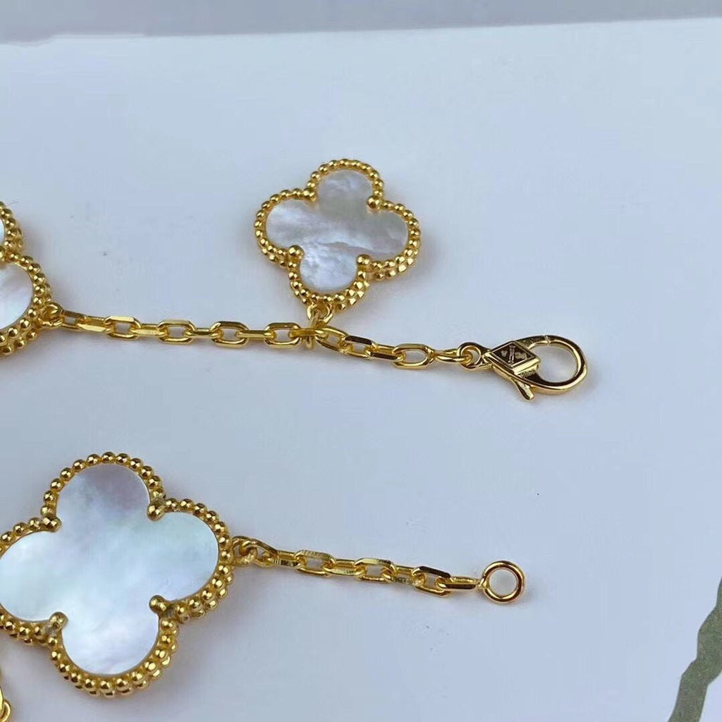 Loco MAGIC CLOVER MOP GOLD BRACELET 5 MOTIFS
