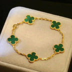 [Loco ]New  CLOVER 5 MOTIF MALACHITE BRACELET COLLECTION