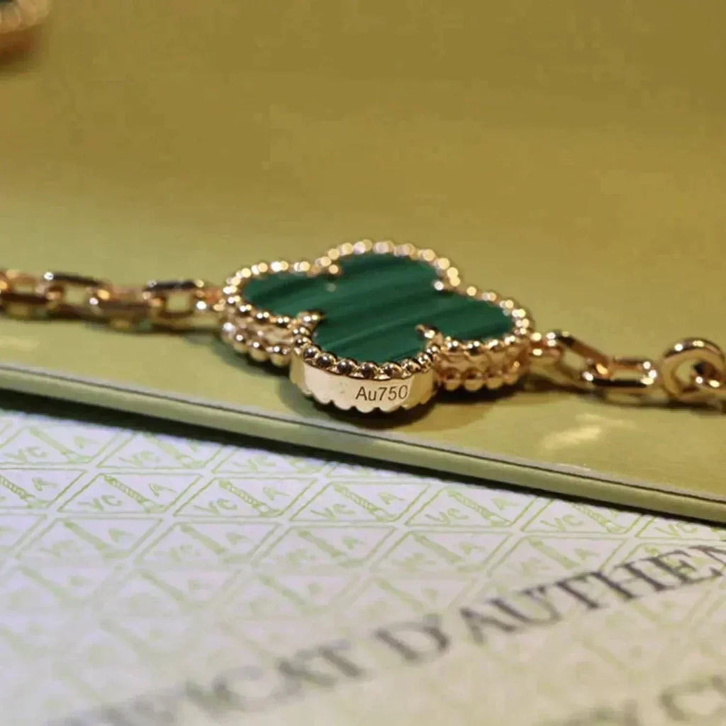 [Loco ]New  CLOVER 5 MOTIF MALACHITE BRACELET COLLECTION