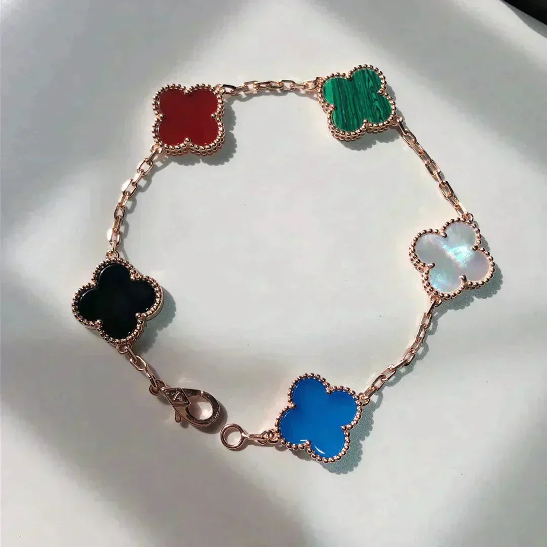 [Loco ]New CLOVER 5 MOTIFS MULTICOLOR BRACELET